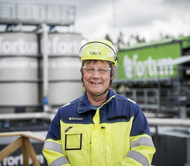 I anläggningen i Hakunge rengörs massorna i flera steg, platschef Roger Johansson 